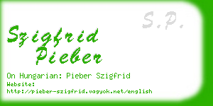 szigfrid pieber business card